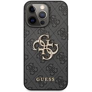 Guess PU 4G Metal Logo Back Cover für Apple iPhone 13 Pro - Grey - Handyhülle