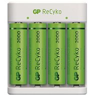 GP Eco E411 + 4 × AA ReCyko 2000 - Batterieladegerät