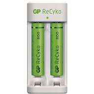 GP Eco E211 + 2 × AAA ReCyko 800 - Batterieladegerät