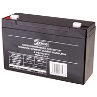 EMOS Wartungsfreier Bleiakku 6 Volt / 12 Ah - Faston 4,7 mm - USV Akku - USV Batterie