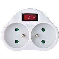 EMOS Verteilerdose 2 × rund mit Schalter - weiß - Hub