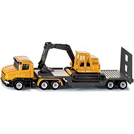 Siku-Blister Zugmaschine mit Tieflader und Bagger - Metall-Modell