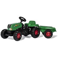 Rolly Toys Rolly Kid Tretschlepper grün-rot mit Abstellgleis - Trettraktor