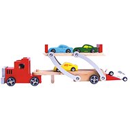 Bino Autotransporter mit Autos - 9 Teile - Spielzeugauto-Set