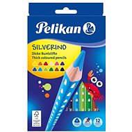 Pelikan Silverino breit 12 Farben - Buntstifte