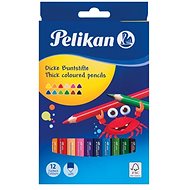Pelikan 12 Farben dreieckig breit - Buntstifte