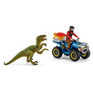 Schleich Dinosaur 41466 - Flucht auf Quad vor Velociraptor - Figuren