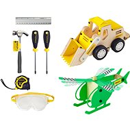 Stanley Jr. U009-K02-T06-SY Das Set enthält einen Hubschrauber, einen Lader und 6 Werkzeuge. - Kinderwerkzeug