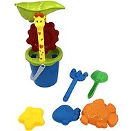Spielzeugset für den Sandkasten mit Wasserrad - 7-teilig - Sandspielzeug-Set
