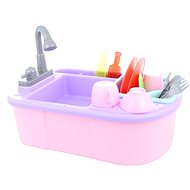Batteriebetriebenes Waschbecken - rosa - Thematisches Spielzeugset