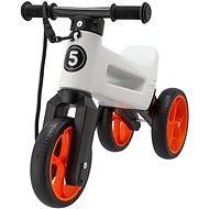 Teddies Scooter FUNNY WHEELS Rider SuperSport weiß/orange 2in1 + Tragegurt - Bobby Car