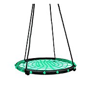 Teddies Houpací kruh zelený 80 cm provazový výplet - Houpačka