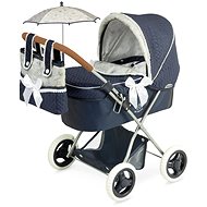 DeCuevas 85044 Klappbarer Puppenwagen mit Schirm und Zubehör VINTAGE 2022 - 60 cm - Puppenwagen