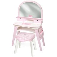 DeCuevas 55746 Dřevěný toaletní stolek XL se zrcadlem a dřevěnou židličkou NIZA 2022 - Toaletní stolek