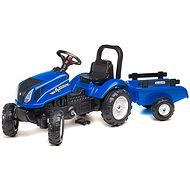 Traktor mit Walze - blau - Trettraktor