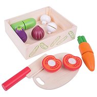 Spielset - Bigjigs Gemüse zum Schneiden in einer Box - Thematisches Spielzeugset