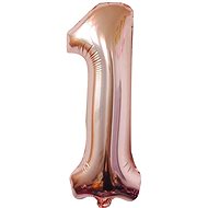Atomia Folienballon Geburtstag Nummer 1, Roségold 82 cm - Ballons