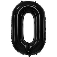 Atomia Folienballon Geburtstag Nummer 0, schwarz 102 cm - Ballons