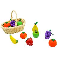Weidenkorb mit Obst - Kinderküchen-Lebensmittel