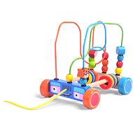 Holzauto mit Perlenlabyrinth - Holzspielzeug