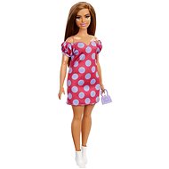 Barbie - rosa Kleid mit großen Tupfen - Puppe