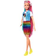 Mattel Leoparden-Barbie mit Regenbogen-Haar und Accessoires - Puppe