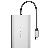 HyperDrive USB-C zu Dual HDMI Adapter+PD über USB (M1) - Dual HDMI zu USB-C Adapter, Silber - Port-Replikator