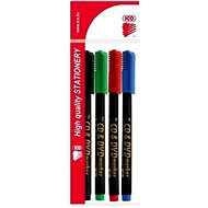 Marker ICO Permanent für CD/DVD - 4 Farben - Popisovač