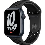 Smartwatch Apple Watch Nike Series 7 45mm Mitternachtsgrau Aluminium mit Anthrazitfarbenem/Schwarzem Nike Sportarmband