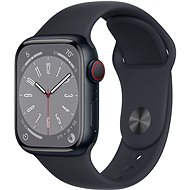 Smartwatch Apple Watch Series 8 41mm Cellular Aluminiumgehäuse in Mitternacht mit Mitternacht-Sportarmband