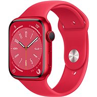 Apple Watch Series 8 45mm Aluminiumgehäuse (PRODUCT)RED mit rotem Sportarmband - Smartwatch