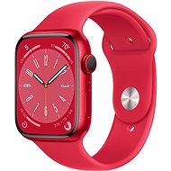 Smartwatch Apple Watch Series 8 45mm Cellular Aluminiumgehäuse (PRODUCT)RED mit rotem Sportarmband