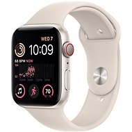 Apple Watch SE (2022) 44mm Cellular Aluminiumgehäuse Polarstern mit Sportarmband Polarstern - Smartwatch
