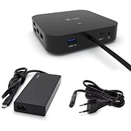 i-tec USB-C-Dockingstation mit zwei Displays und Stromversorgung 65 W + i-tec Universal-Ladegerät 77 W - Dockingstation