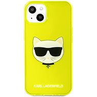 Karl Lagerfeld TPU Choupette Head Hülle für Apple iPhone 13 Fluo Gelb - Handyhülle