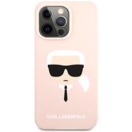 Karl Lagerfeld Liquid Silicone Karl Head Cover für Apple iPhone 13 Pro Light Pink - Handyhülle