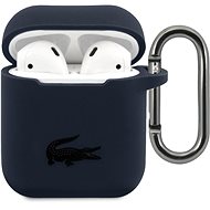 Lacoste Liquid Silicone Glossy Printing Logo Cover für Apple Airpods 1/2 Navy - Kopfhörer-Hülle