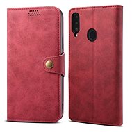 Lenuo Leather für Samsung Galaxy A20s, rot