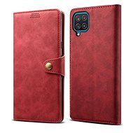 Lenuo Leather Case für Samsung Galaxy A12 - rot - Handyhülle