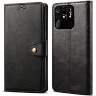 Lenuo Leather Flip-Hülle für Xiaomi Redmi 10C, schwarz - Handyhülle