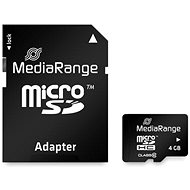 MEDIARANGE microSDHC 4GB Class 10 + SD-Adapter - Speicherkarte