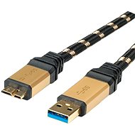 ROLINE Gold USB 3.0 SuperSpeed USB 3.0 A(M) -> micro USB 3.0 B(M), 1.8 m - schwarz / gold - Datenkabel