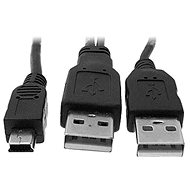 USB-Kabel, 2x USB A- > Mini 5-Pin, Y-Energie, 0,6 m - Datenkabel
