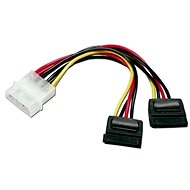ROLINE Internes Y-Power Cable, 4-Pin HDD to 2x SATA, 0,12 m - Datenkabel
