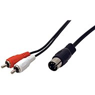 OEM Audiokabel DIN5pin (M) -&gt; 2x Cinch, 1,5m - Audio-Kabel