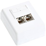 Steckdose Datacom, CAT5E, STP, 2x RJ45, Aufputz - Zásuvka