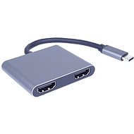 PremiumCord MST Adapter USB-C auf 2 x HDMI, USB3.0, PD, 4K und FULL HD 1080p Auflösung