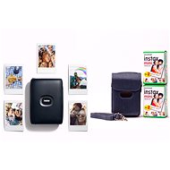 Fujifilm Instax Mini Link 2 Space Blue + Link Case Blue Bundle - Mobiler Drucker