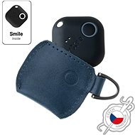 FIXED Smile Hülle aus echtem Rindsleder mit Smart Tracker FIXED Smile PRO blau - Schlüsselanhänger