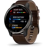 Smartwatch Garmin Venu 2 Plus Slate / Brown Leather Band